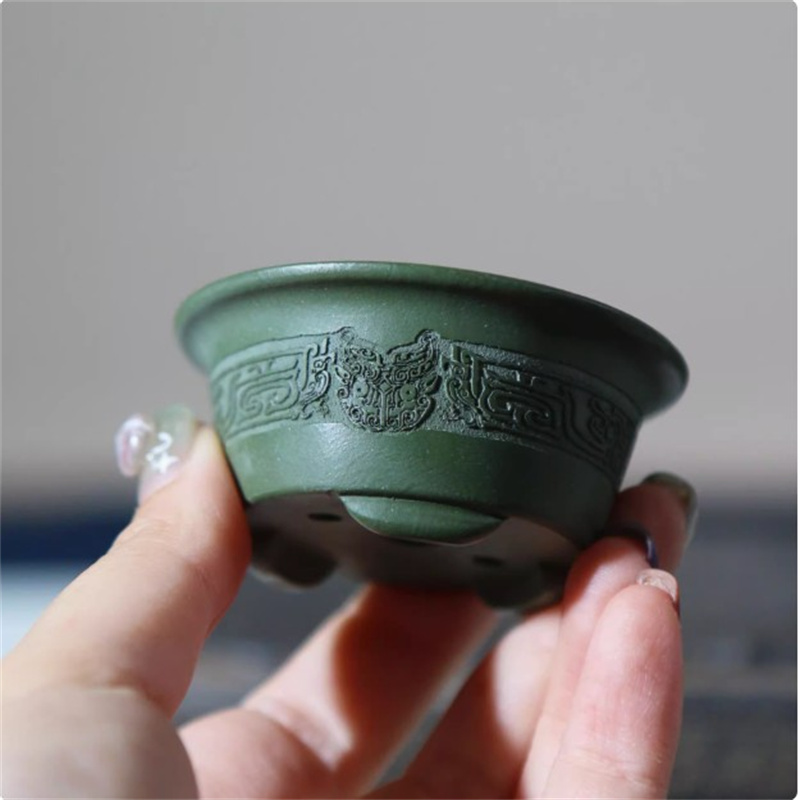 Bonsai Garden With Sand - Vaso Mini Bonsai in Ceramica Intagliata,
