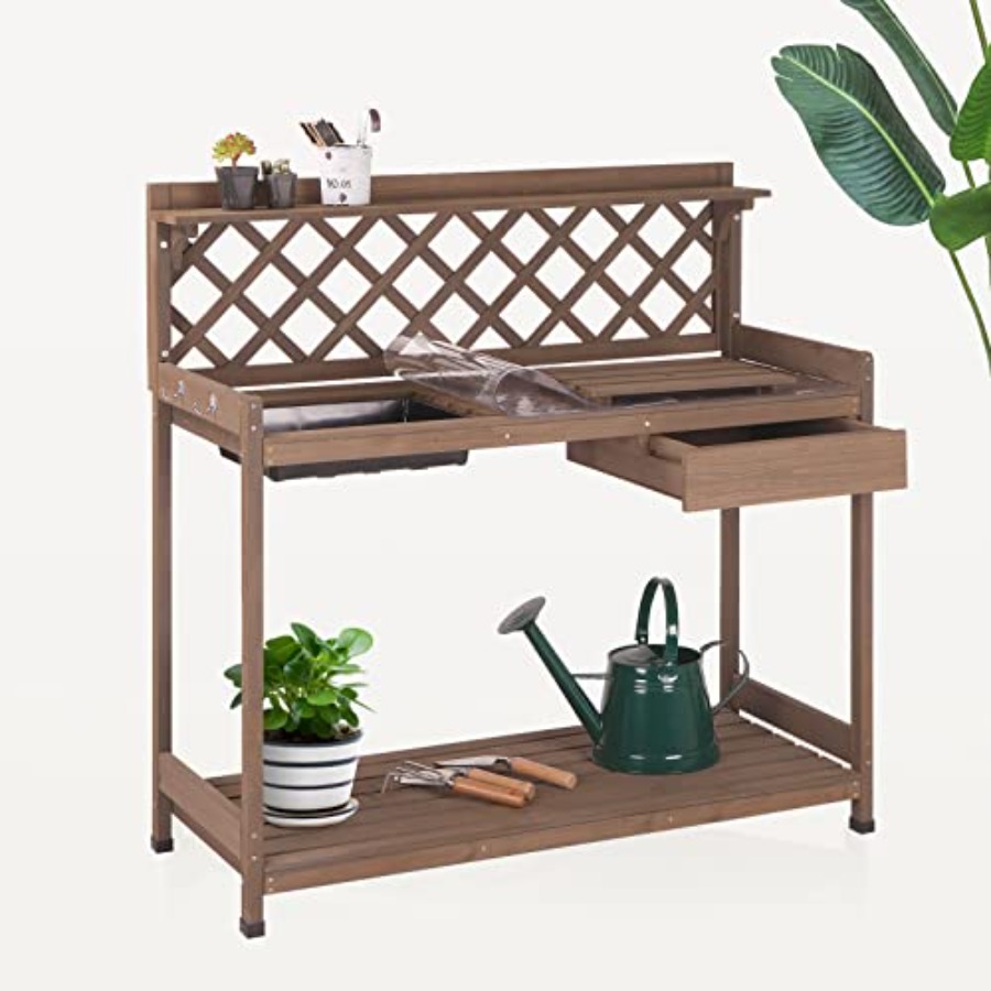 Bonsai Garden Bench - Banco da giardinaggio per esterni, realizzato